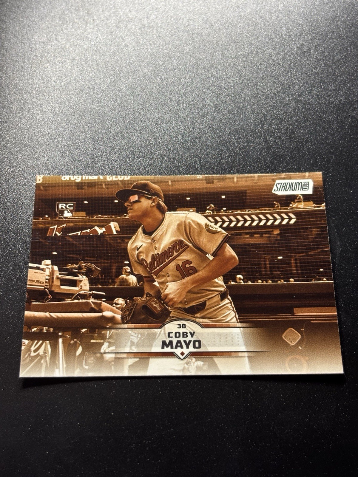 2025 Stadium Club Black and White #62 Coby Mayo RC CASE HIT SP