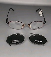 Bugle Boy BB-81 Burgundy Marine - Eyeglass Frames w/ Sunglasses Clip 50/18/135