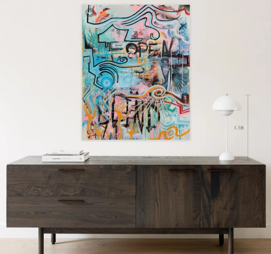 C. FANTA - ORIGINAL Porträt Bild abstrakte Kunst GEMÄLDE MALEREI art neu farbe - Bild 2 von 4