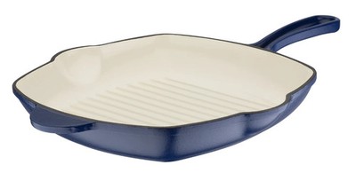 GSW Gusseisen Grillpfanne Blue Magic 27x27 cm Induktion Bratpfanne Grillpfanne