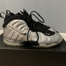 Nike Air Foamposite Pro Metallic Silver Surfer GS Sz 5.5 y 644792 007