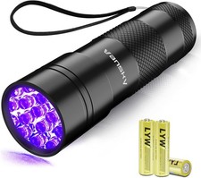 Black Light UV Flashlight, Blacklight 12 LED Urine Detector for Dog/Cat/Pet Urin