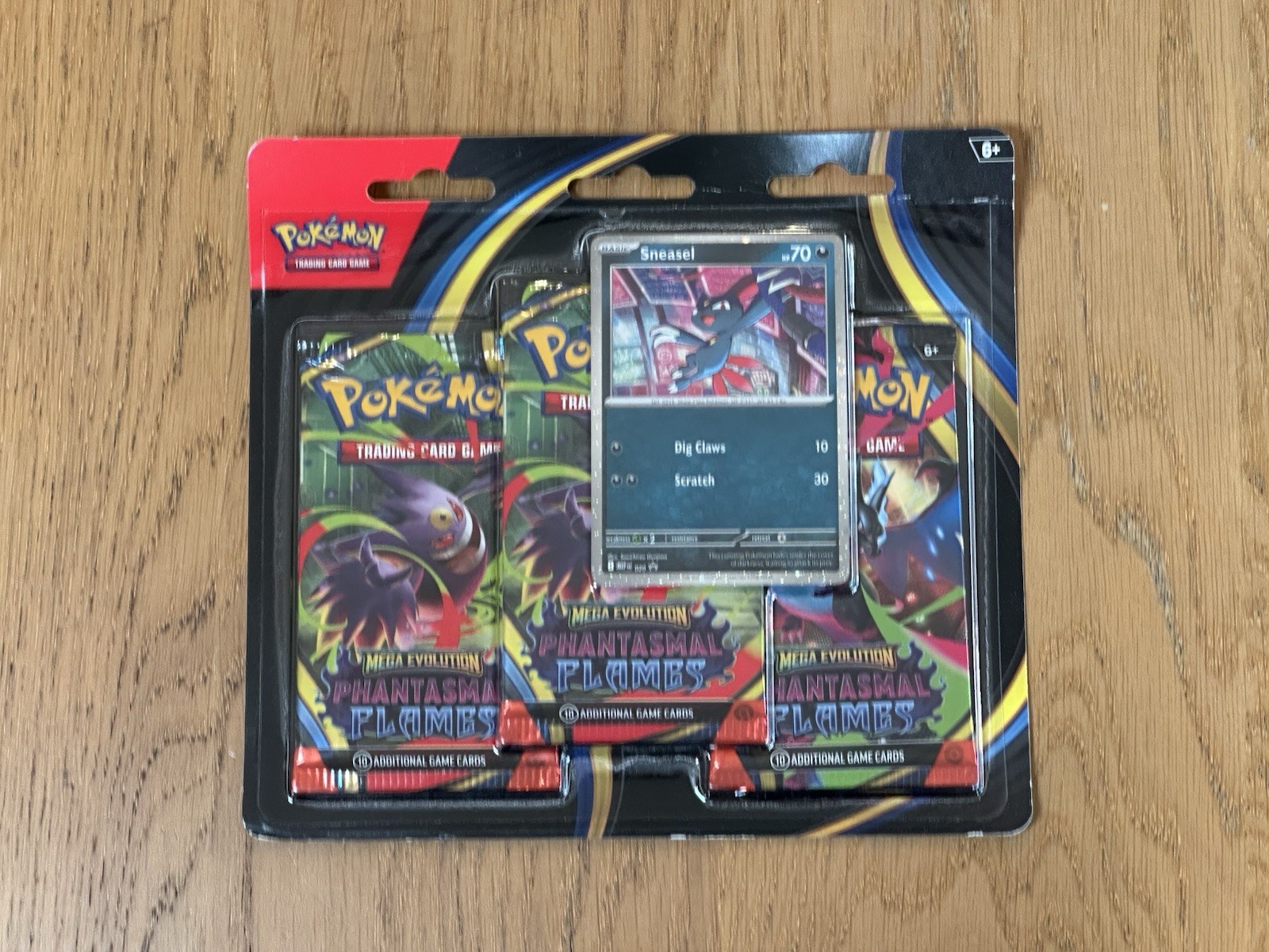 Phantasmal Flames 3 Booster Pack + Sneasel Promo Blister SEALED - Pokemon TCG