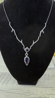 Bp Villain Necklace Never Follow The Crowd RBP7651 Sapphire W/Quartz Hematite