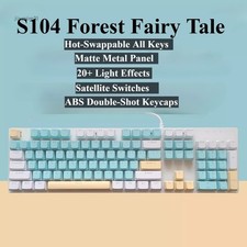 S104 Wired Mechanical Gaming Keyboard - High-End Style Blue/Red/Brown Switches