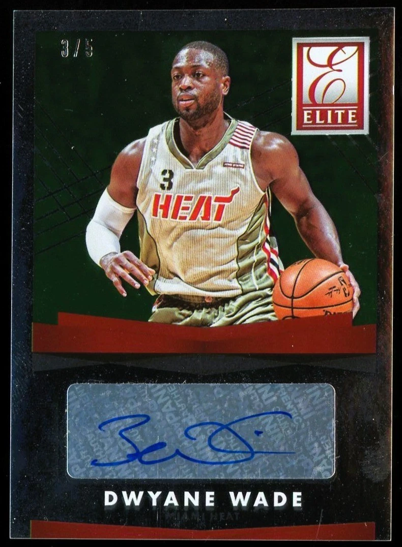 Panini Dwyane Wade Basketball Autographed Sports Trading Cards