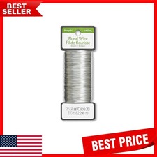 Professional 26 Gauge Bright Silver Floral Wire - 270 Feet for All Floral Needs