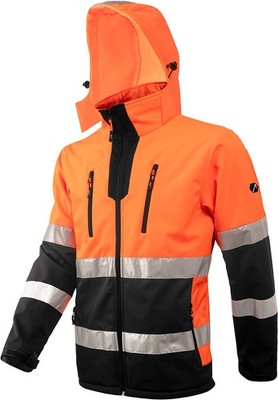 ACE Neon Softshell-Warnjacke orange