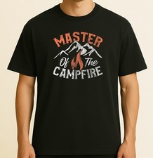 Funny Outdoor Camping Gifts Men Women Master of Campfire T-Shirt Size S-4XL