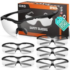 6 Pack Anti-Fog Safety Glasses, ANSI Z87 Impact  Scratch Resistant Protectiv...