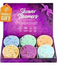 Shower Steamers Aromatherapy Variety Pack of 6 Shower Bombs with Essential Oils