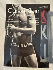 Calvin Klein Men  s Intense Power 3 Pack Low Rise Trunk Multi Color Size Small