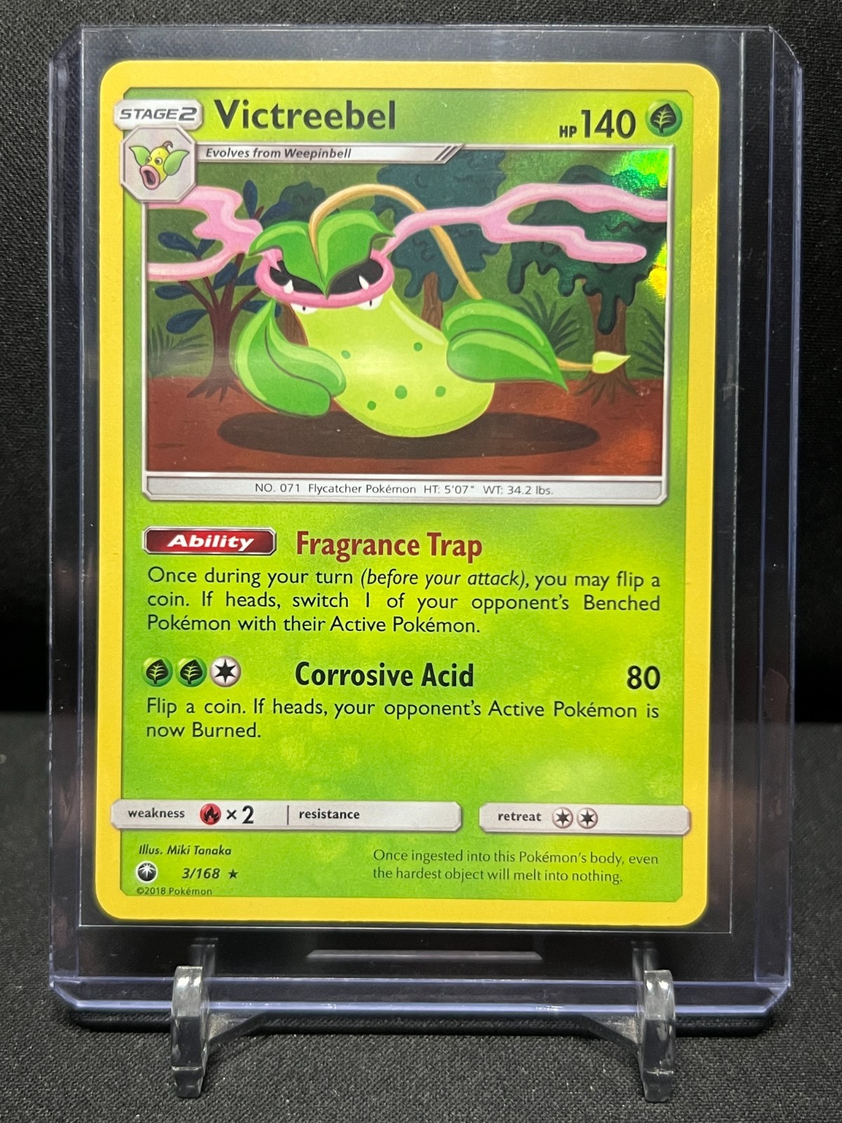 Victreebel 3/168 Holo Rare Pokémon 2018 Celestial Storm NM