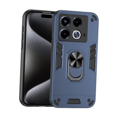 Case,Built-in Bracket Car Magnetic Compatible with Infinix Note 40 4G Blue