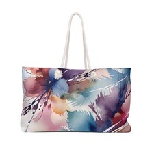 Floral Watercolor Weekender Bag - Perfect for Travel and Everyday Use