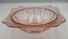 Vintage Pink Depression Glass Jeannette “Adam” Square Circle 9” Dish