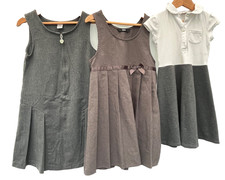 Girls bundle school uniform dresses age 6 years grey TU BHS