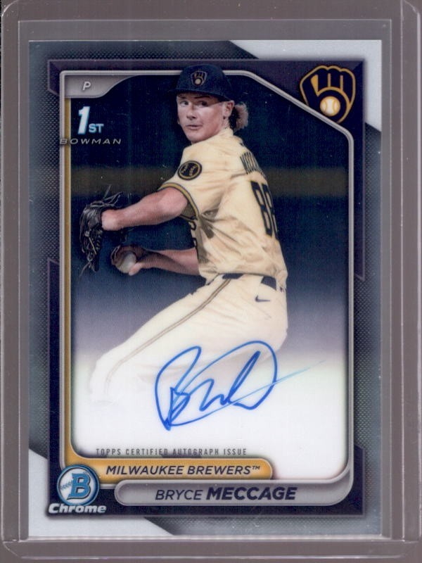 BRYCE MECCAGE 2024 Bowman Chrome Draft 1st RC Autograph Auto #CPA-BME Qty