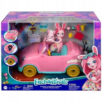 Enchantimals – Häschenmobil Spielzeugauto + Puppe Bree Bunny