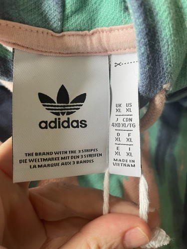 Neu ohne Etikett Adidas Originals UO R.Y.V. Hoodie Pullover In Vapor Pink Multi Größe XL - Bild 8 von 11