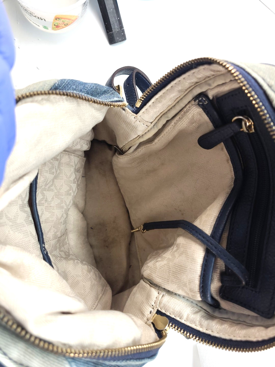 Michael Kors Denim Patchwork Backpack - image 7