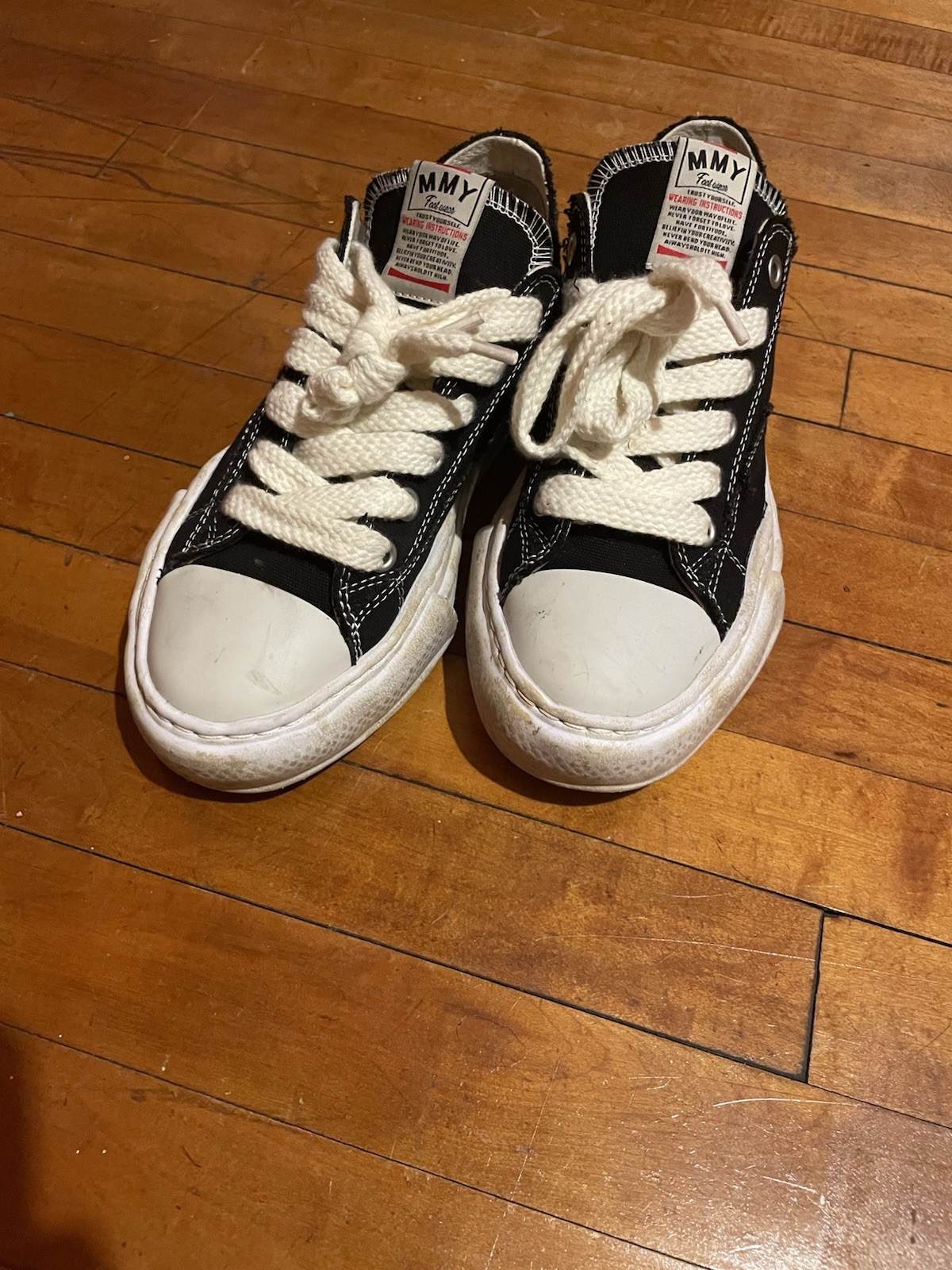 Used Maison Mihara Yasuhiro Low Top Sneakers Size 42 Black Men's Shoes No Box