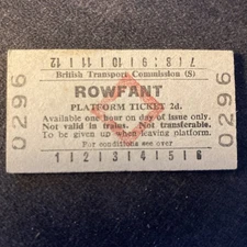 PLATFORM  TICKET  (  Rowfant.   62.   )
