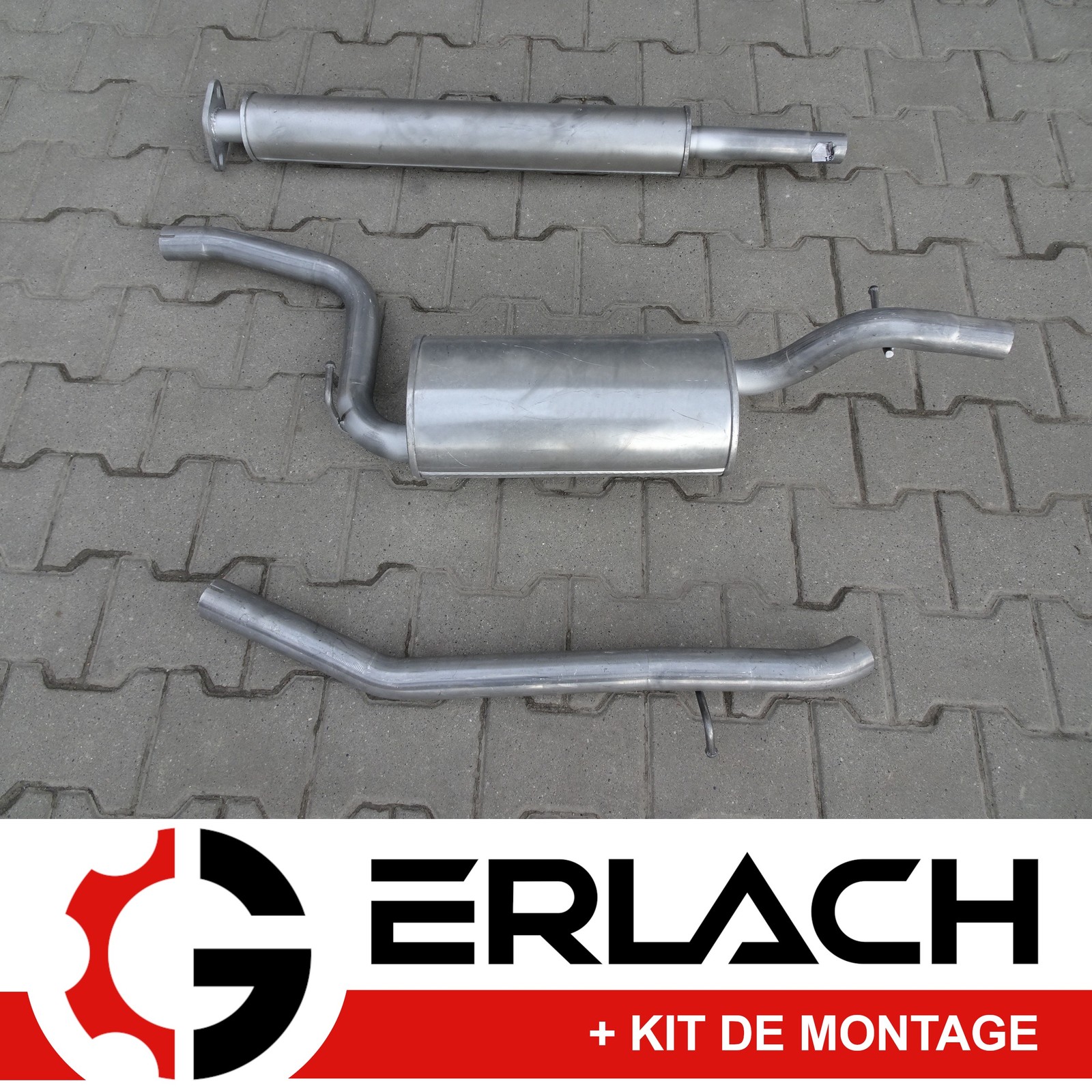 Silencieux d'échappement en acier aluminé réduisant le bruit moteur pour Volvo C30 1.8 2.0