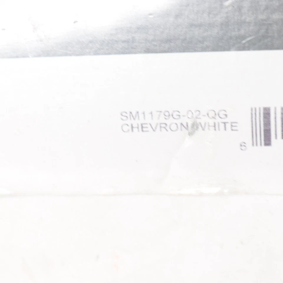 (2-Pk) Smart Tiles Chevron Peel & Stick 3D Tile Paper Backsplash Vinyl White XL  - Image 4 of 4