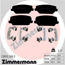 ZIMMERMANN Bremsbeläge Bremsbelagsatz Bremsklötze Vorne 22855.200.2