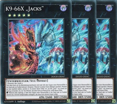 yugioh 3x K9-66X  Jacks  DOOD-DE047 SUPER RARE 1AUFLAGE DEUTSCH