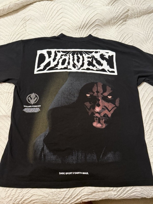 Darc Sport Darth Maul Wolves Forever Star Wars Men's Black Tee M