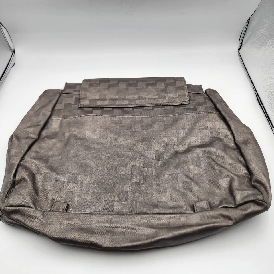 Bolso clásico Miche gris geométrico concha imitación cuero Foto 2 de 4