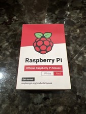 Official Raspberry Pi Mouse - Red/White Factory Sealed New