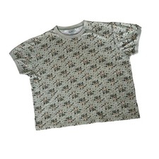L.L. Bean Cottagecore Green and Tan Floral Short Sleeve Tee