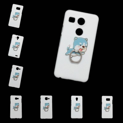 Cover For Various Phones 3D Dog Finger Ring Stand Holder Back Hard Skin Case