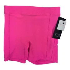NWT FIVE the Label Ribbed Shorts 3", Flamingo (Hot Pink), Adult XS