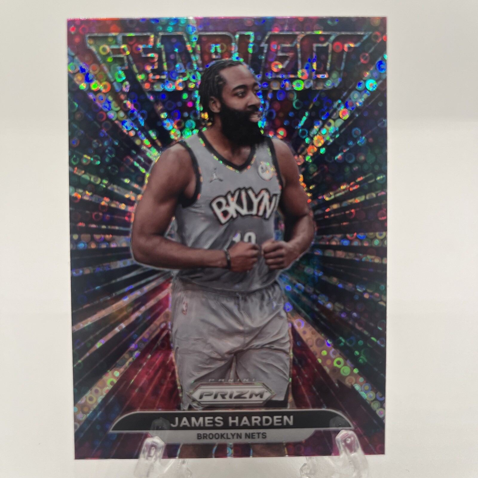 James Harden 2021-22 Panini Prizm Fearless Silver Prizm #14 Brooklyn Nets