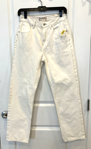 We The Free Pacifica Jeans Womens 26 Ivory Free People High Rise Slim Straight