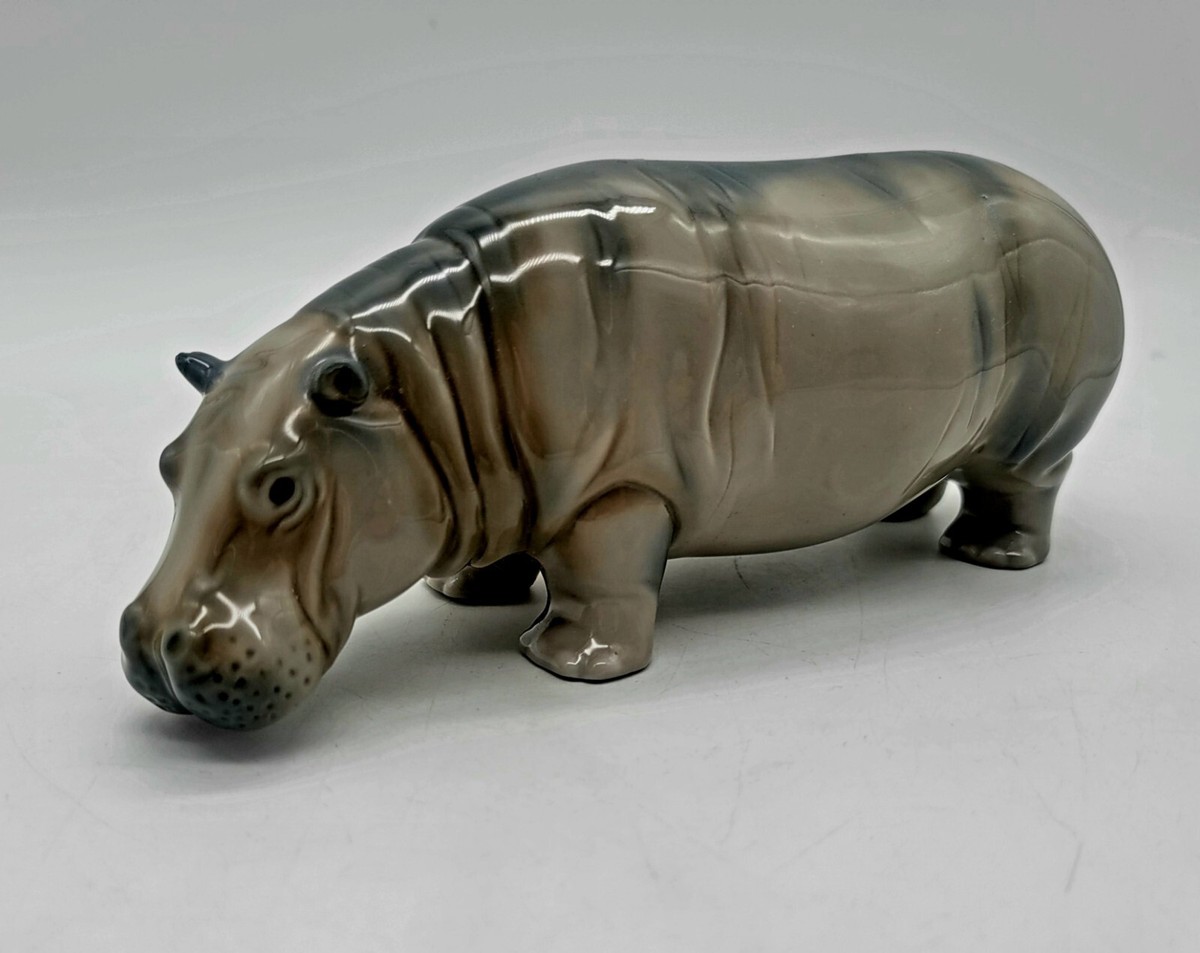 SQUARELINE☆Hipppo Lladro Hippopotamus Hippo 10