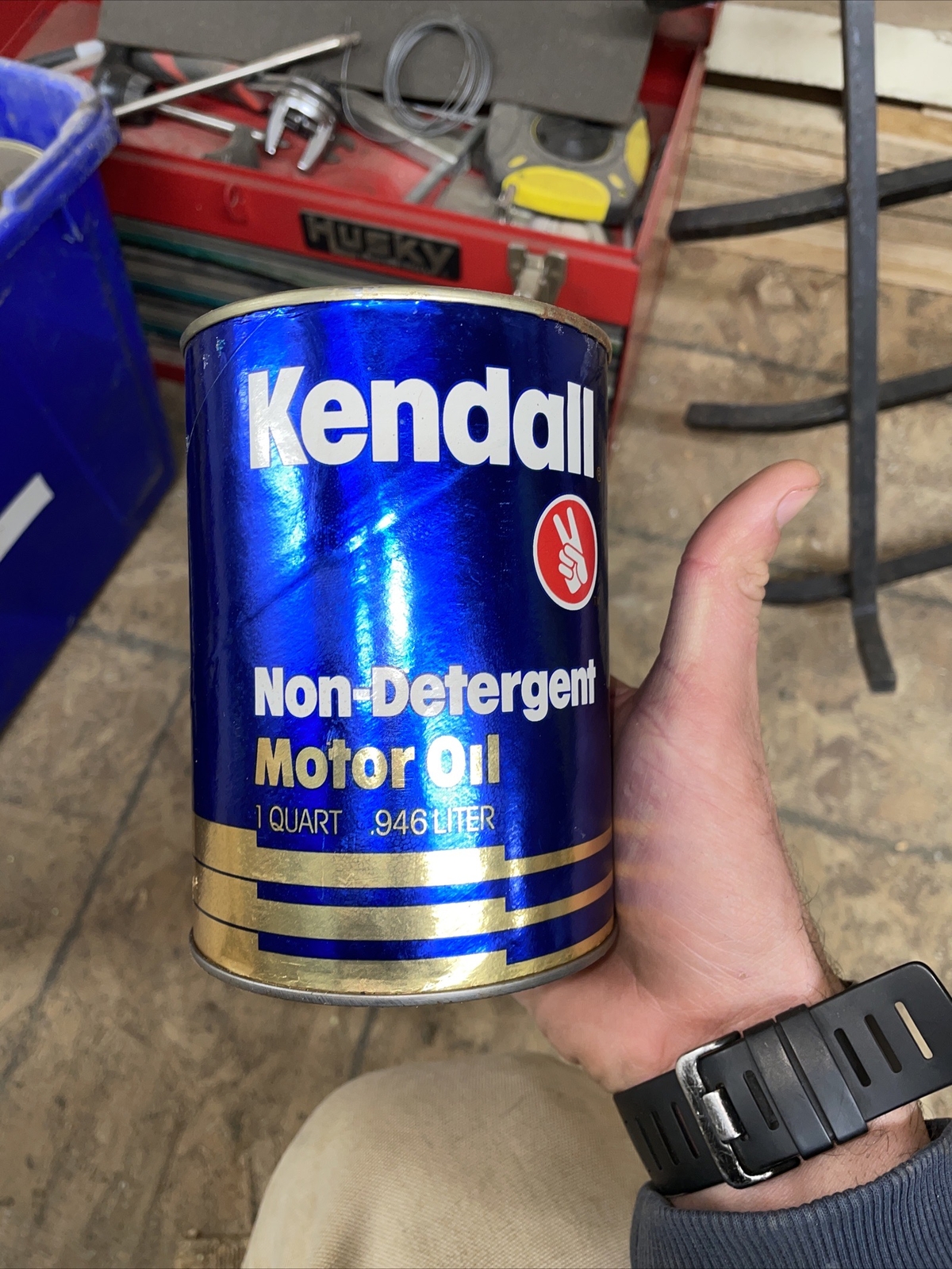 Kendall NonDetergent Motor Oil Can SAE 40, Full, Sealed. Viễn Chí Bảo