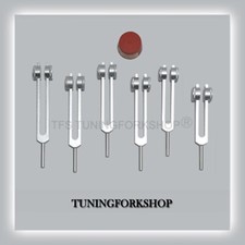 6 Sacred Solfeggio Weighted Tuning Forks Activator  Pouch Sound Healing Therapy