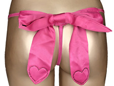 Victoria's Secret Dream Angels NWT Medium Pink Satin Rhinestone Bow V String