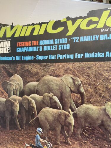 MiniCycle Motorbike Magazine May 1972 Honda SL100, Harley Baja, Chaparral Bullet - Picture 2 of 3