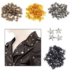 50/100pcs Star Nail Head Punk Studs for DIY Purses Belts Sewing Crafts Clothing
