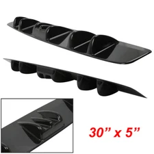 7 Wings Spoiler Rear Diffuser Splitter Shark Fin Valance Lip For Sedan Hatchback