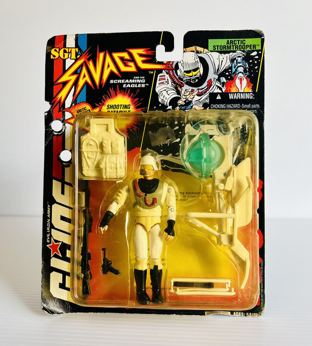 1994 GI Joe Sgt. Savage Arctic Stormtrooper Action Figure Hasbro