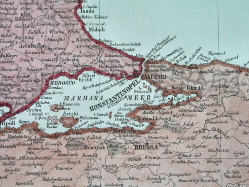 1856 XXL ORIGINAL MAP BLACK SEA ARMENIA ROMANIA BULGARIA UKRAINE MOLDAVIA RUSSIA - Picture 10 of 12