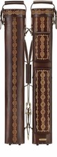 Instroke 2x4 Etched Infinity Mahogany Leather Pool Cue Case FREE Shipping