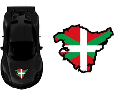 Basque Country sticker flag coat of arms flag bonnet car flag 44x36cm MHF